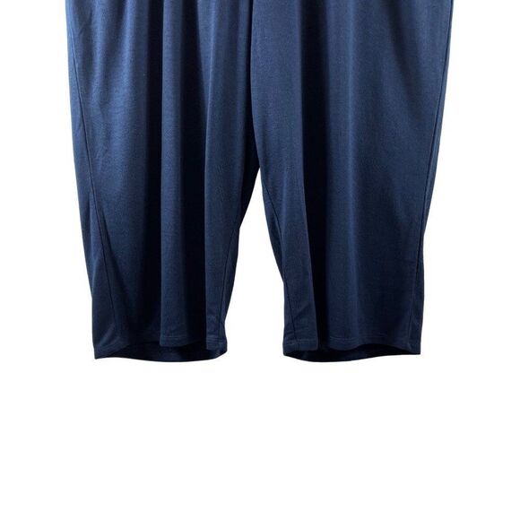 Eloquii Terry Cloth Cropped Wide Leg Lounge Pants Size 26/28 Navy Blue Rayon - Picture 3 of 7